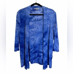 JM Collection Faux Tank Cardigan One Piece Small